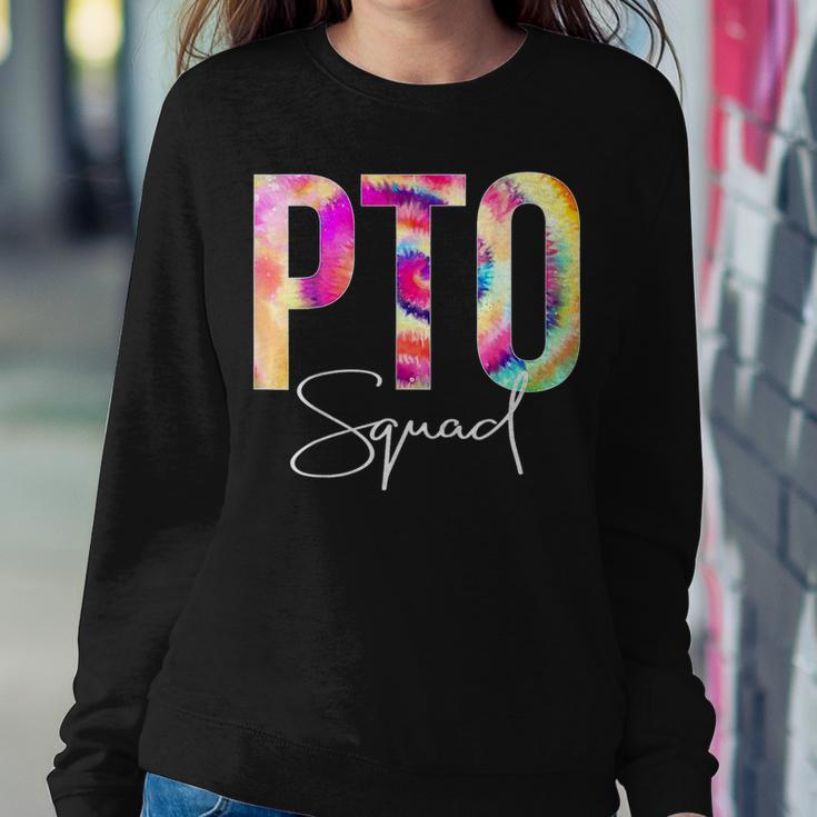 Pto Squad Tie Dye Back To School Appreciation Women Sweatshirt Funny Gifts