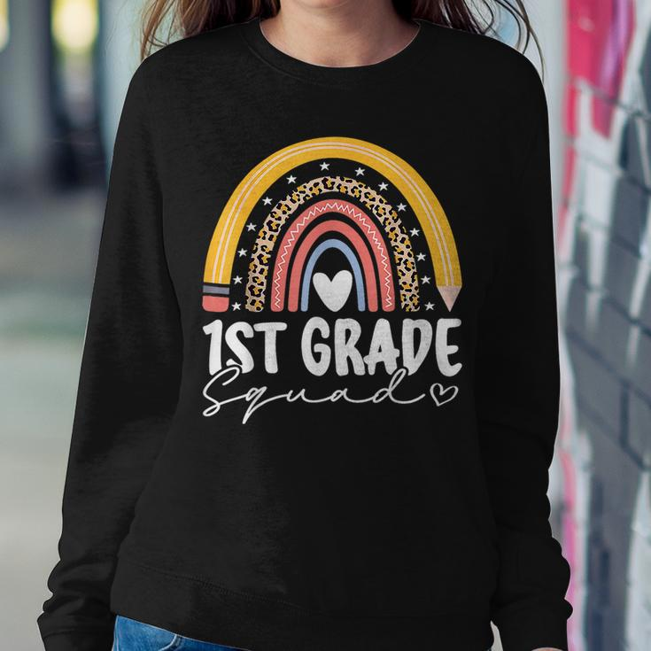 Rainbow 1St First Grade Squad For Teachers Back To School Women Sweatshirt Funny Gifts