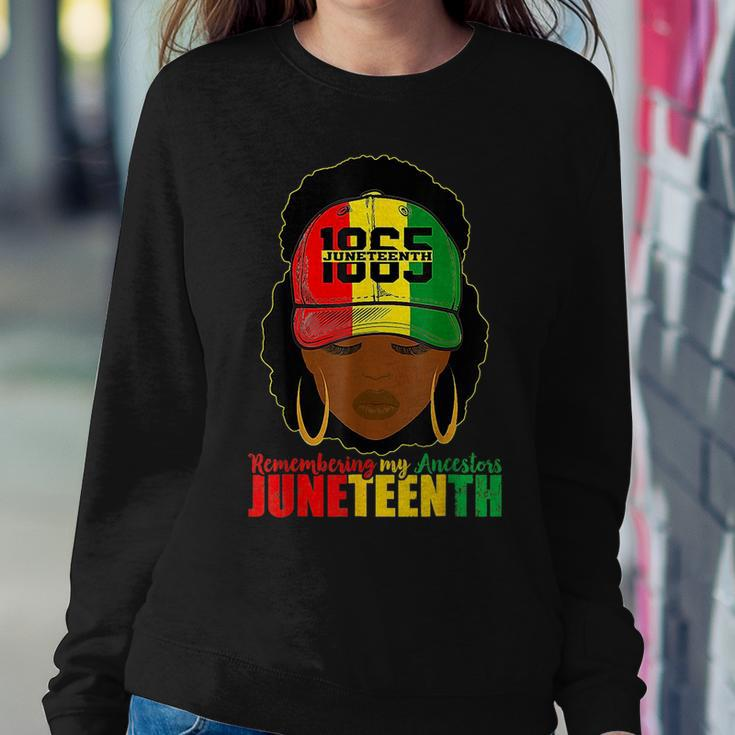 Remembering My Ancestors Junenth Black Women Black Pride Women Crewneck Graphic Sweatshirt Funny Gifts