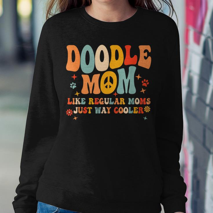 Retro Groovy Its Me The Cool Doodle Mom For Women For Mom Women Sweatshirt Unique Gifts