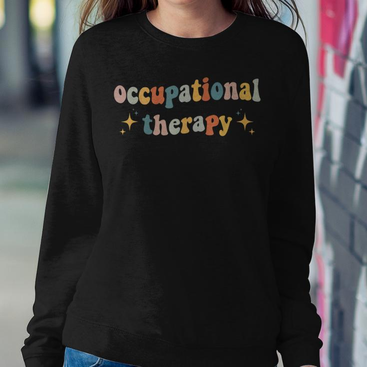 Retro Groovy Occupational Therapy Ot Therapist Ot Month Women Sweatshirt Funny Gifts