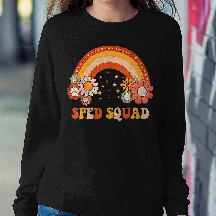 Retro Sped Squad Special Ed Teacher Autism Back To School Women Crewneck Graphic Sweatshirt Unique Gifts