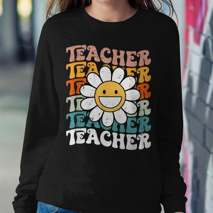 Retro Teacher Colorful - Elementary School Teacher Women Sweatshirt Unique Gifts