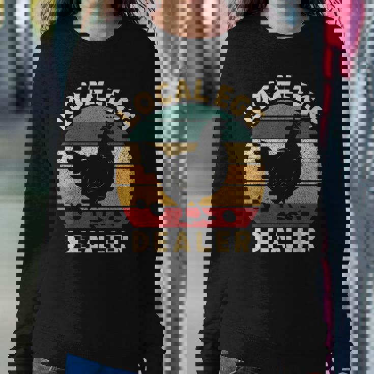 Retro Vintage Local Egg Dealer Farmer Chicken Egg Lover Women Sweatshirt Unique Gifts