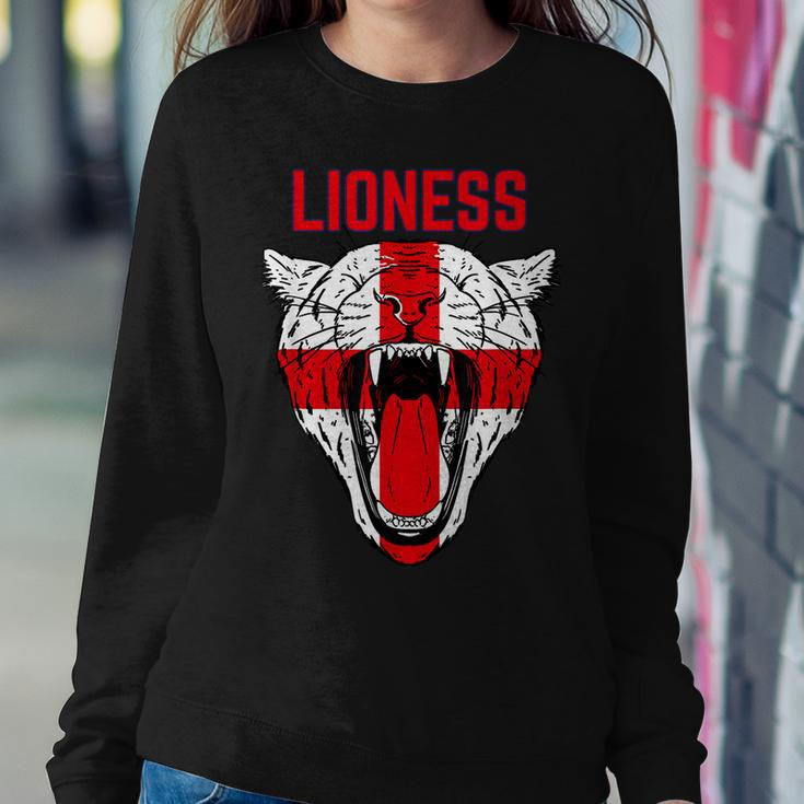 Women's England's Football Lioness English Flag Women Sweatshirt Funny Gifts