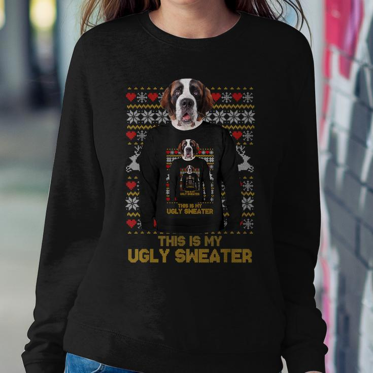 Saint St Bernard Mom Dad Dog Ugly Christmas Sweater Women Sweatshirt Funny Gifts