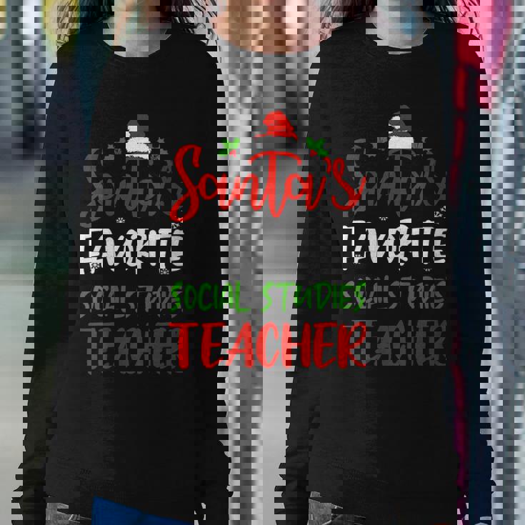 Santas Favorite Social Studies Teacher Christmas For Teacher Sweatshirt Unique Gifts Santas Favorite Social Studies Teacher Christmas For Teacher Sweatshirt Unique Gifts
