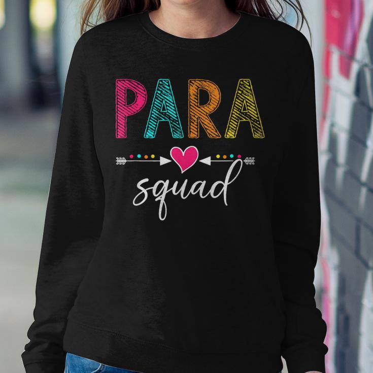 Back To School Para Squad School Paraprofessional Teacher Women Sweatshirt Unique Gifts