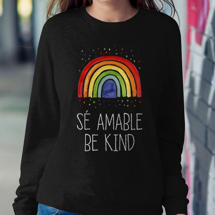 Se Amable Kind In Spanish Motivational Sayings Teacher Women Sweatshirt Unique Gifts