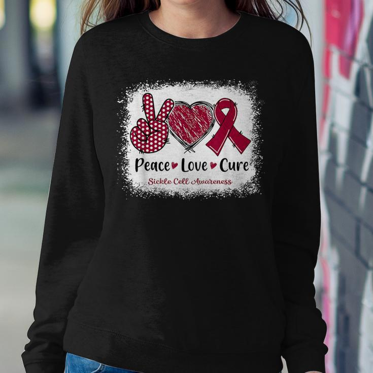 In September We Wear Burgundy Rainbow Sickle Cell Awareness Women Sweatshirt Unique Gifts