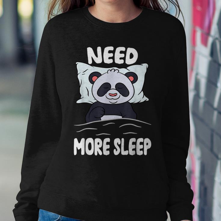 Sleeping Panda Bear Im So Tired Need More Sleep Women Crewneck Graphic Sweatshirt Personalized Gifts