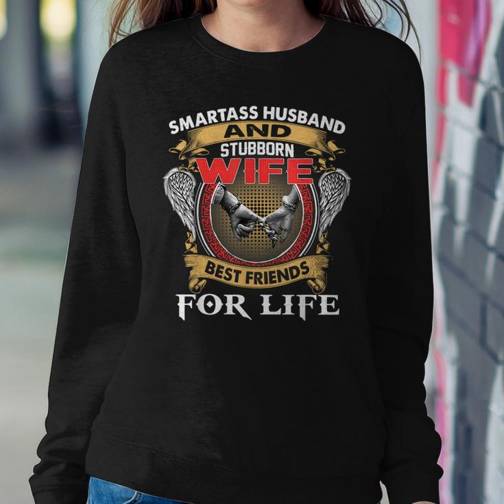 Smartass Husband And Stubborn Wife Best Friends For Life Cla Women Sweatshirt Funny Gifts