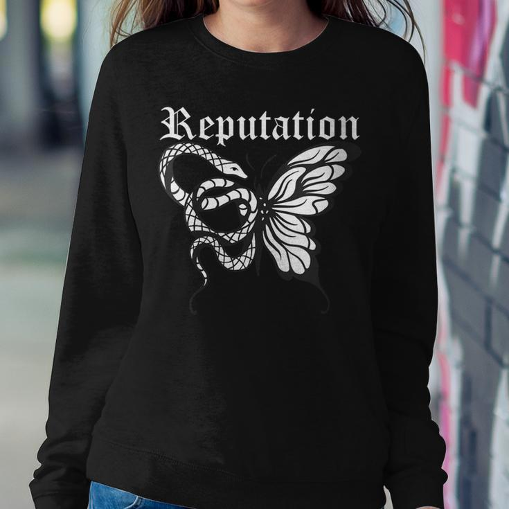 Snake Reputation In The World Butterfly And Snake Women Sweatshirt Funny Gifts