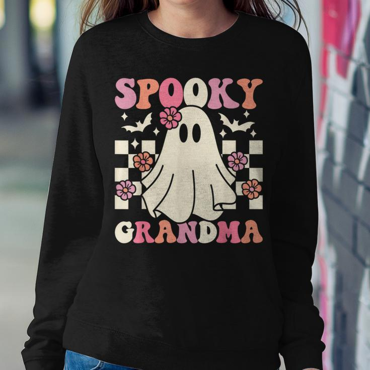 Spooky Grandma Halloween Ghost Costume Retro Groovy Women Sweatshirt Funny Gifts