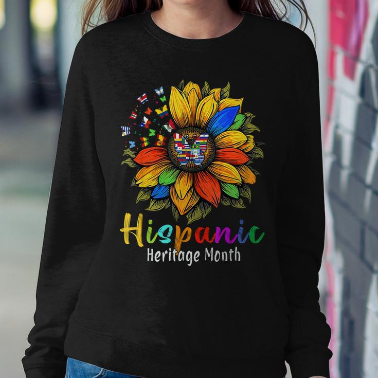 Sunflower Latin Countries Flags Hispanic Heritage Month Women Sweatshirt Unique Gifts