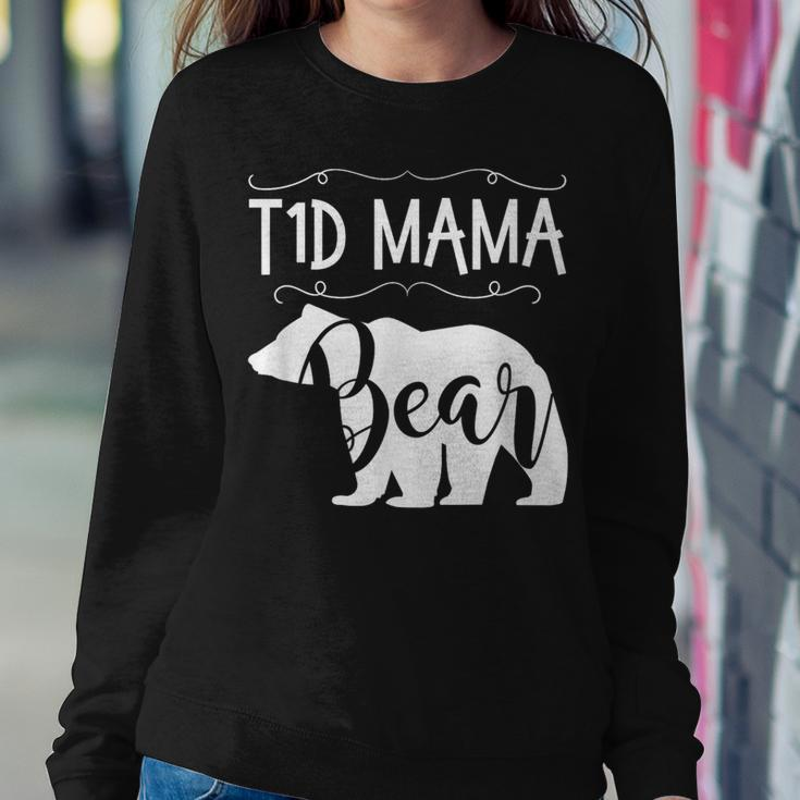 T1d Mama Bear Type1 Diabetes T1Mom Awareness Women Sweatshirt Unique Gifts