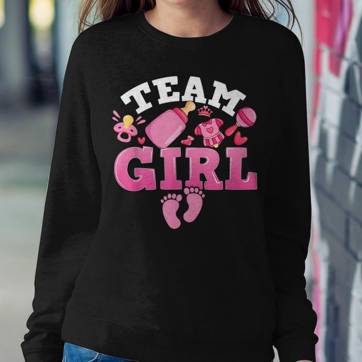 Team Girl Funny Gender Reveal Party Idea For Dad Mom Family Women Crewneck Graphic Sweatshirt Funny Gifts