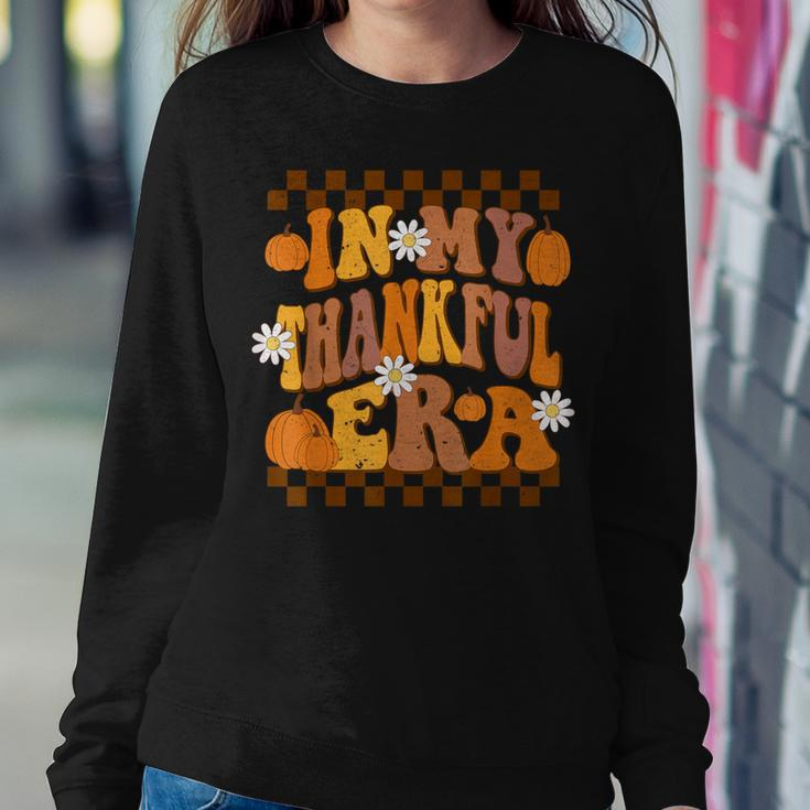 In My Thankful Era Thanksgiving Fall Retro For Kid Women Sweatshirt Funny Gifts
