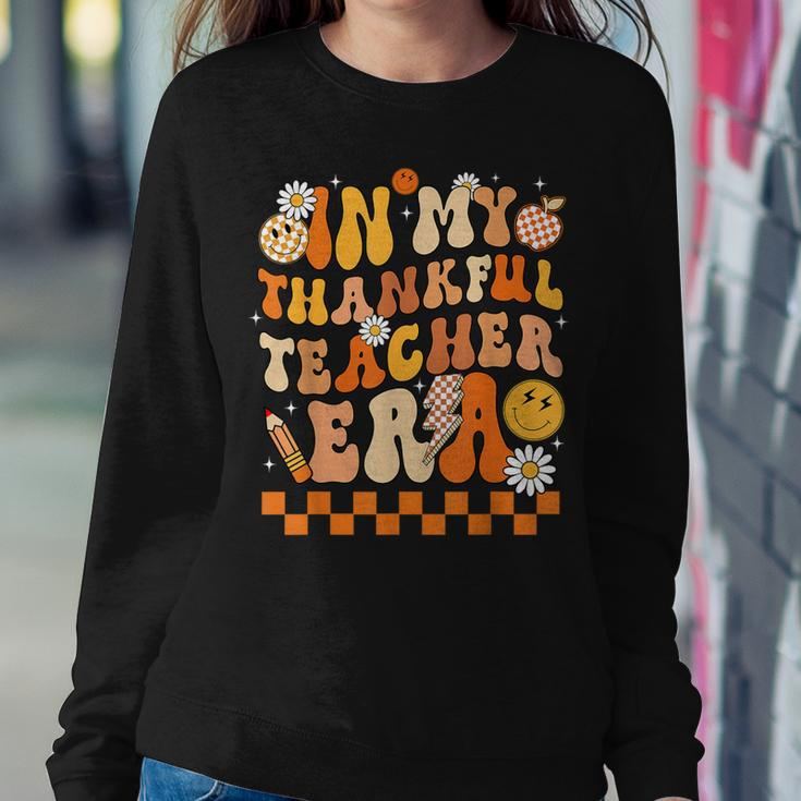 In My Thankful Teacher Era Autumn Retro Teacher's Day Women Sweatshirt Personalized Gifts