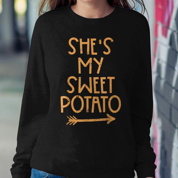 Thanksgiving Shes My Sweet Potato Matching Couple Fall Women Sweatshirt Unique Gifts