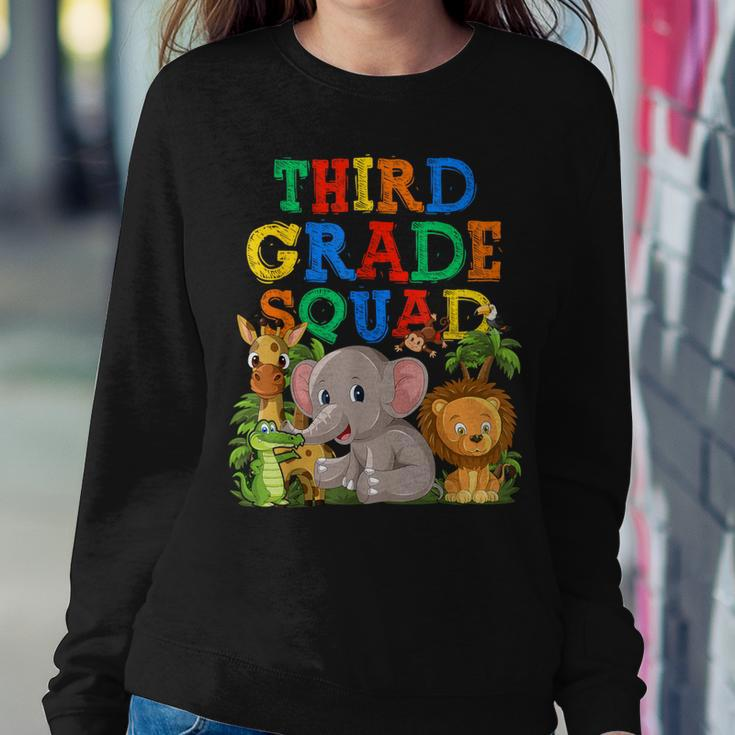 Third Grade Squad Animals Jungle Zoo Safari Women Sweatshirt Unique Gifts
