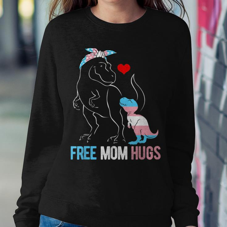 Trans Free Mom Hugs Dinosaur Rex Mama Transgender Pride Women Sweatshirt Unique Gifts