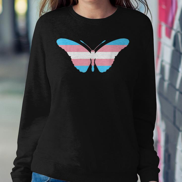 Transgender Butterfly Trans Pride Flag Ftm Mtf Insect Lovers Women Sweatshirt Unique Gifts