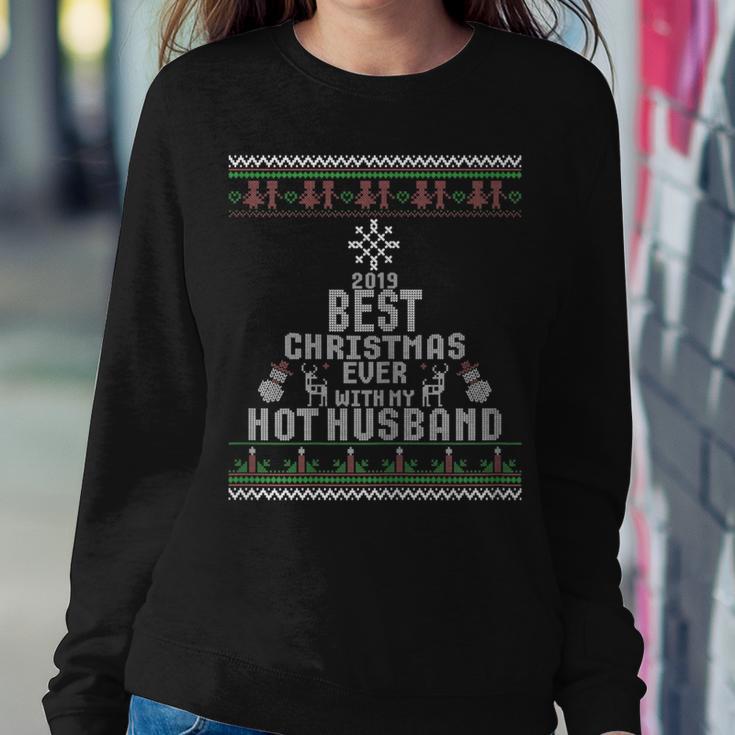 Ugly Christmas Sweater 2019 Best Ever With My Hot Husband Women Sweatshirt Unique Gifts