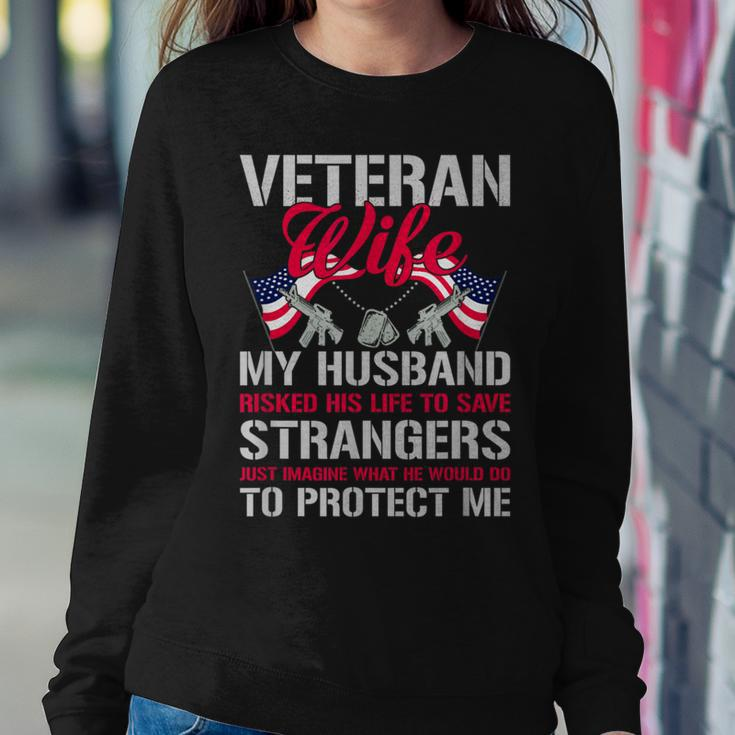 Veteran Wife Usa Veterans Day Us Army Veteran Mother's Day Women Sweatshirt Funny Gifts