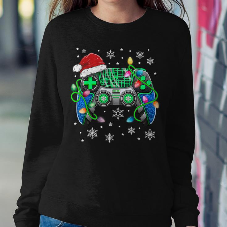 Video Game Controller Christmas Santa Hat Gamer Boys Women Sweatshirt Unique Gifts