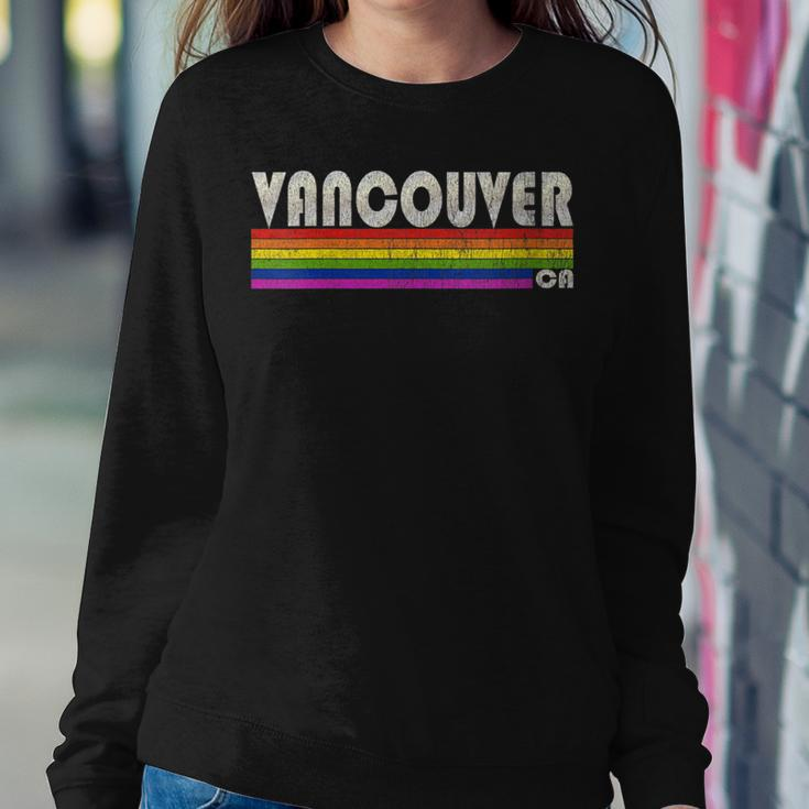 Vintage 80S Style Vancouver Ca Gay Pride Month Women Sweatshirt Unique Gifts