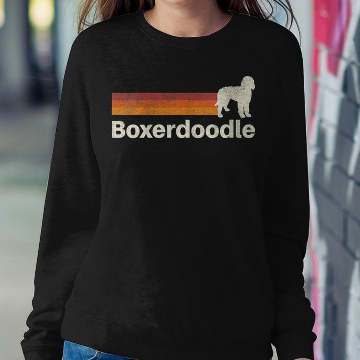 Vintage Boxerdoodle Retro Mom Dad Dog Women Sweatshirt Unique Gifts