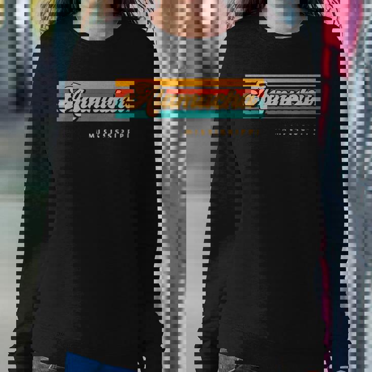 Vintage Sunset Stripes Alamucha Mississippi Women Sweatshirt Unique Gifts
