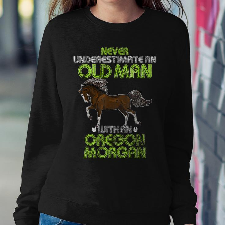 Vintage Never Underestimate An Old Man With A Morgan Horse Women Sweatshirt Unique Gifts