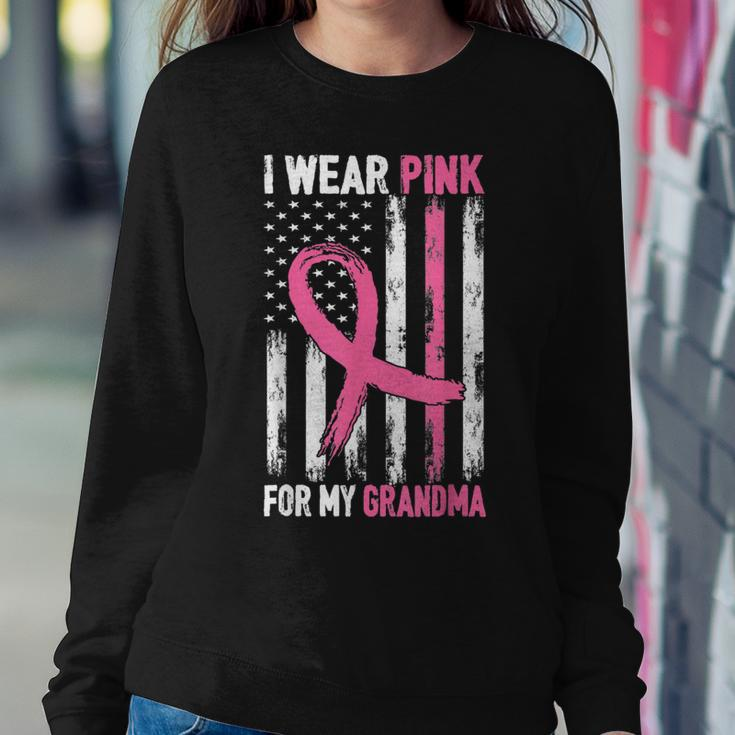 I Wear Pink For My Grandma Breast Cancer Awareness Women Sweatshirt Unique Gifts