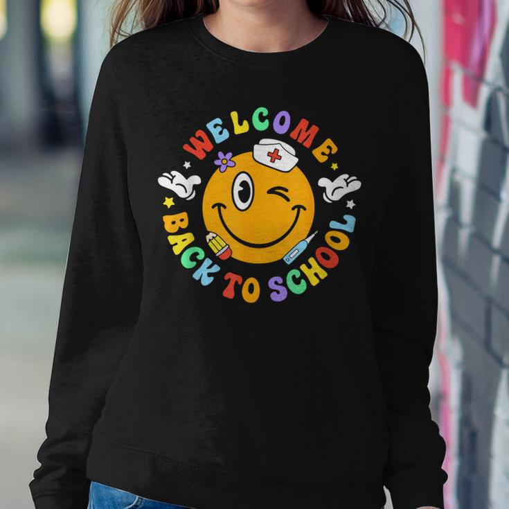 Welcome Back To School Nurse Life Teacher Women Girl Women Crewneck Graphic Sweatshirt Unique Gifts