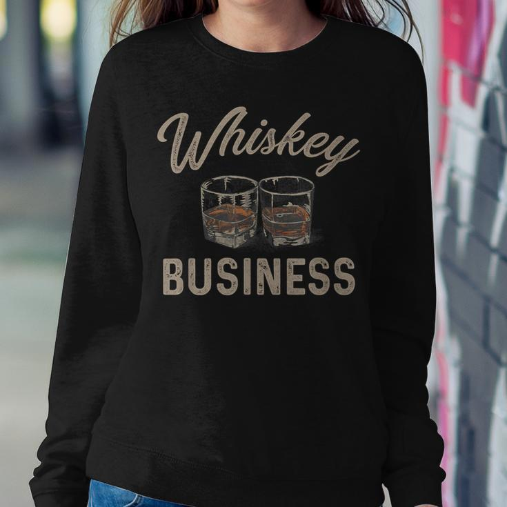Whiskey Business Vintage Shot Glasses Alcohol Drinking Women Sweatshirt Unique Gifts
