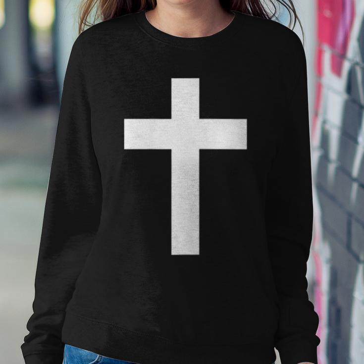 White Cross Jesus Christ Christianity God Christian Gospel Women Sweatshirt Unique Gifts