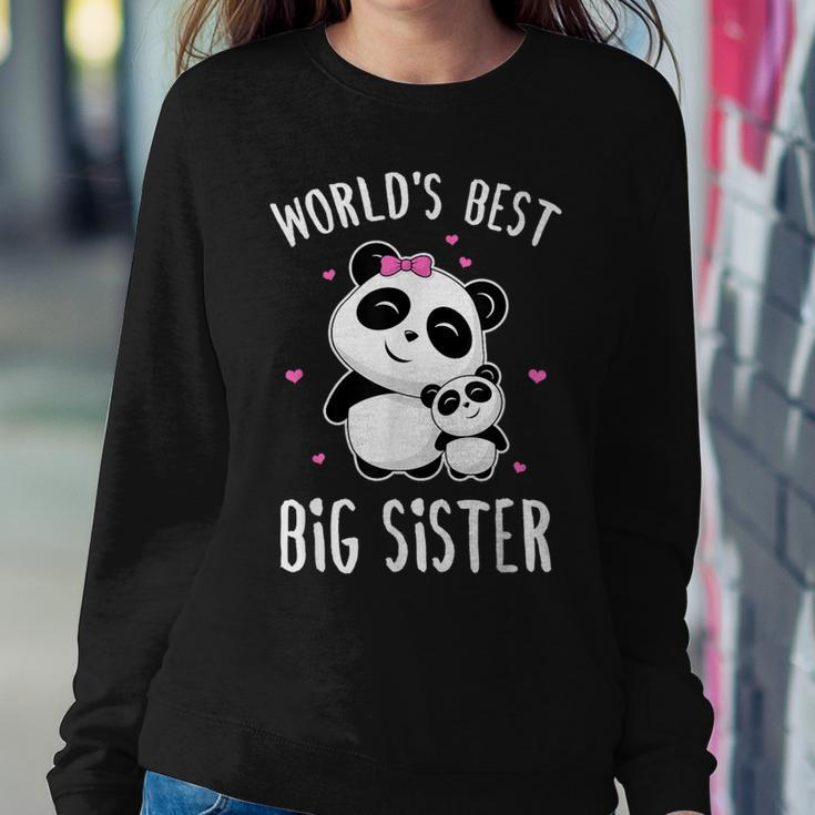 World's Best Big Sister Cute Pandas Panda Siblings Women Sweatshirt Unique Gifts
