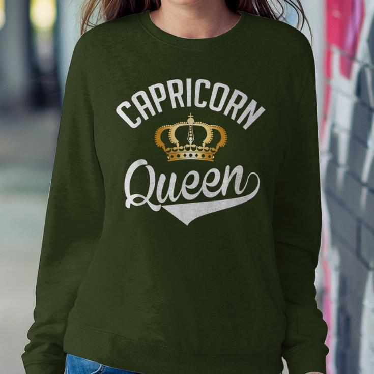 Capricorn Queen Zodiac Graphic Bday Christmas Mom Wife Women Sweatshirt Unique Gifts