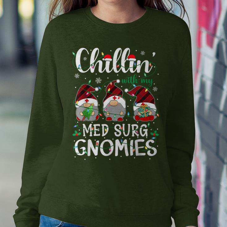 Chillin With My Med Surg Nurse Gnomies Gnomes Christmas Women Sweatshirt Unique Gifts