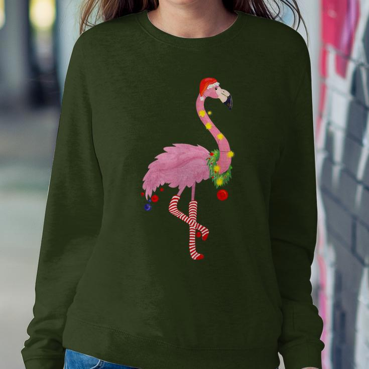 Cute And Fun Tropical Flamingo Christmas Women Sweatshirt Funny Gifts