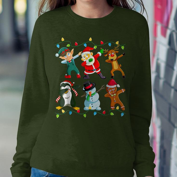 Dabbing Santa Elf Friends Christmas Boys Girls Xmas Dab Women Sweatshirt Funny Gifts