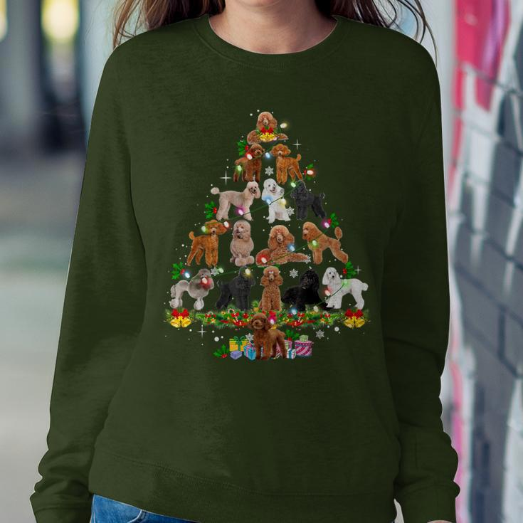 Poodle Christmas Tree Ornament Decor Xmas Dog Dad Mom Women Sweatshirt Funny Gifts