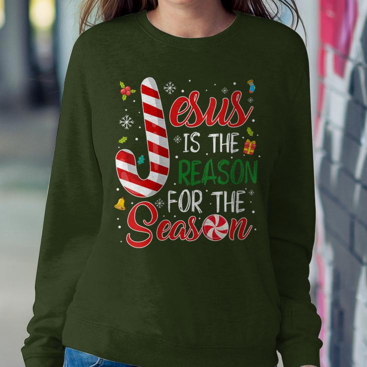 Jesus Is The Reason For The Season Christmas Pajama Women Sweatshirt Unique Gifts