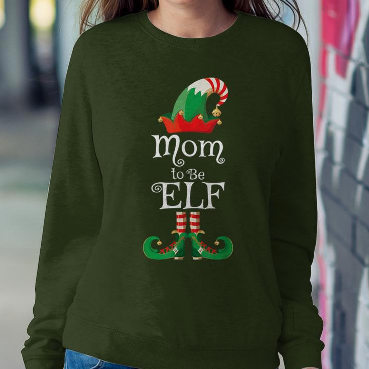 Mom To Be Elf Christmas Pregnancy Announcement Women Sweatshirt Unique Gifts
