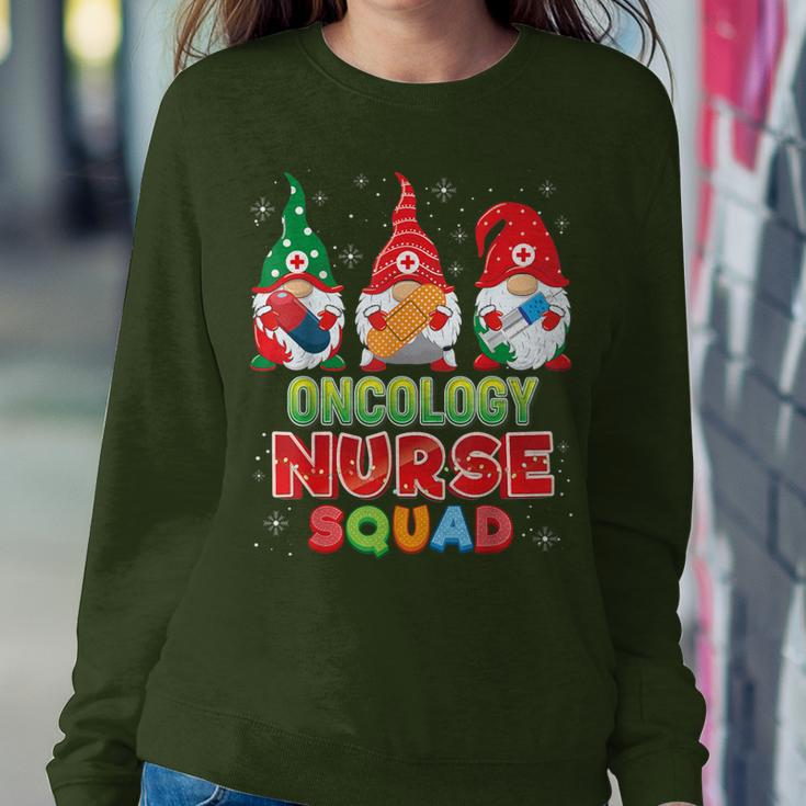 Oncology Nurse Squad Christmas Gnomes Ugly Sweater Gnome Women Sweatshirt Personalized Gifts