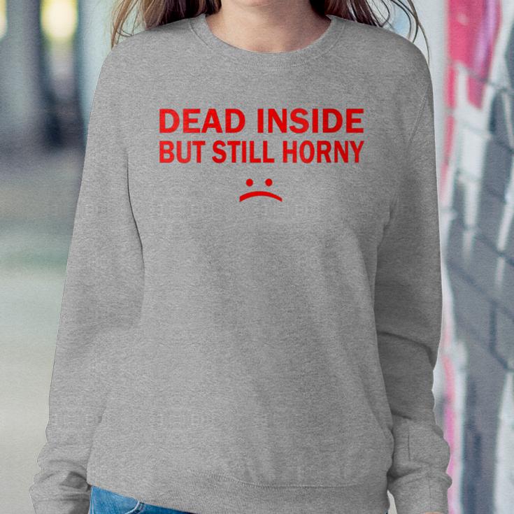 Couples Xmas Husband And Wife Dead Inside But Still Horny Women Sweatshirt Unique Gifts