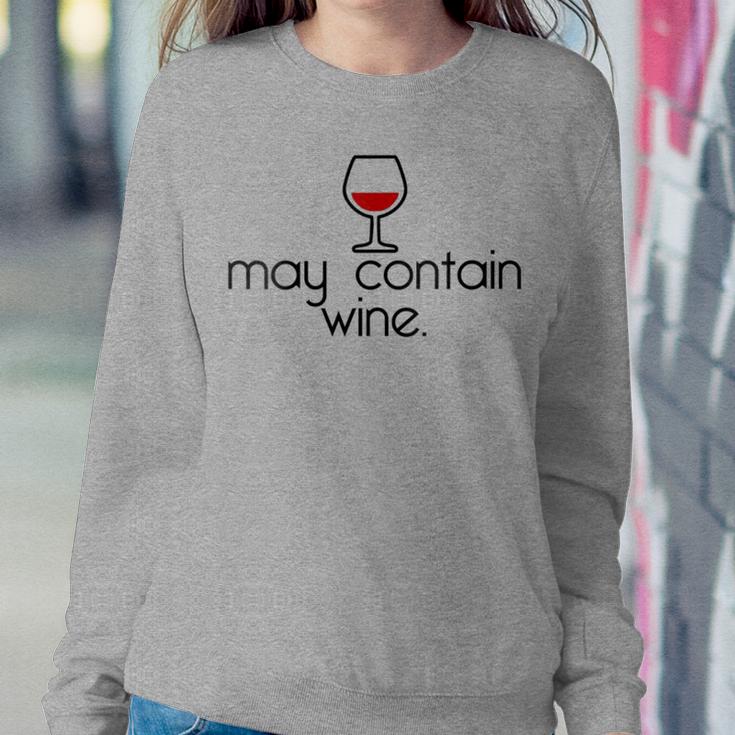 May Contain Wine Christmas Drinking Red Wines Meme Women Sweatshirt Unique Gifts