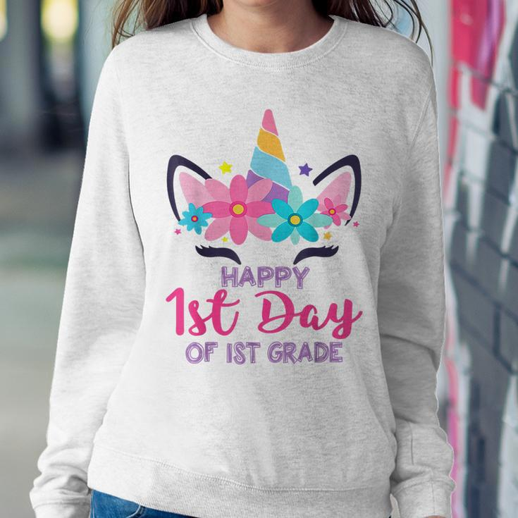 1St Grade Unicorn First Day Of School Back To Outfit Women Sweatshirt Unique Gifts